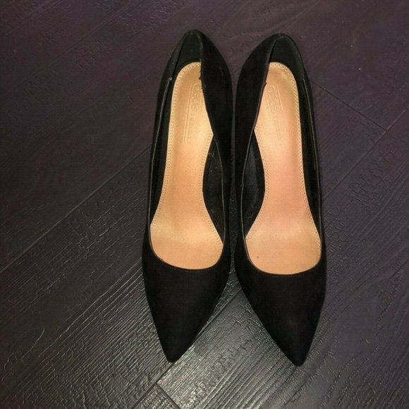 ASOS Pump Block Heels 4" Black Pointed Toes - Picture 2 of 9